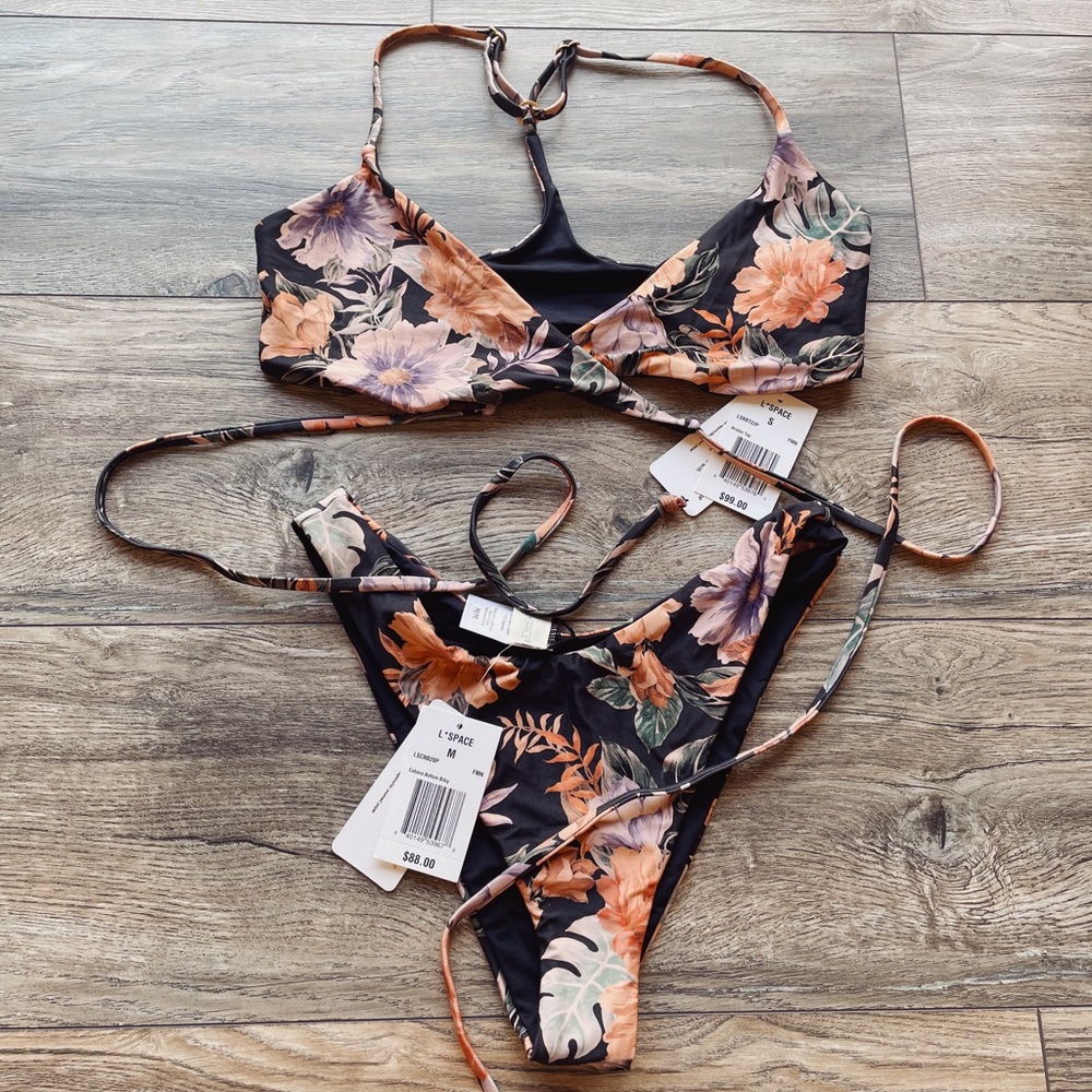 L*space floral bikini set - brand new designer swimsuit